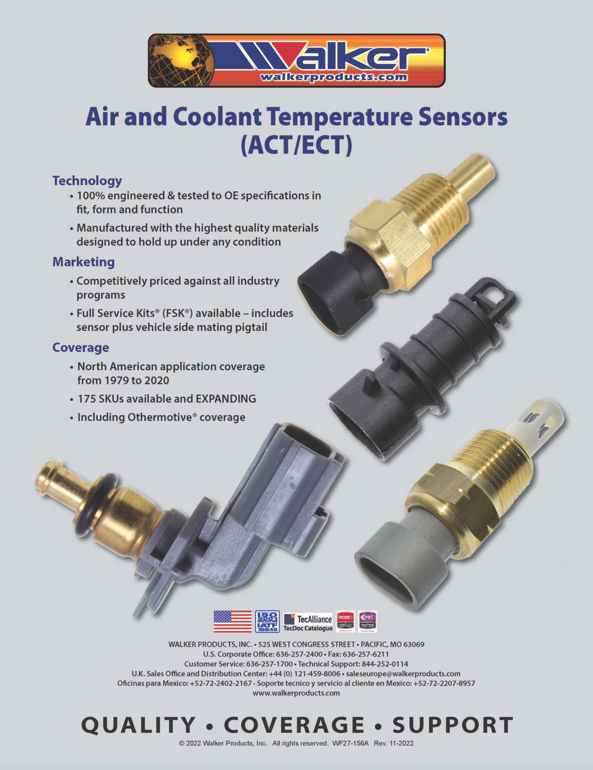 Air Charge Temperature Sensors Walker Products