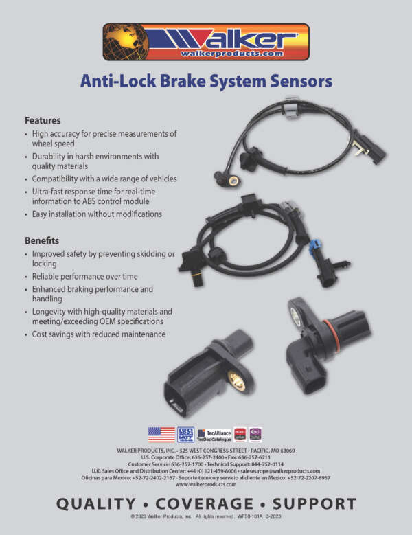 Antilock Brake System (ABS) Sensors Walker Products