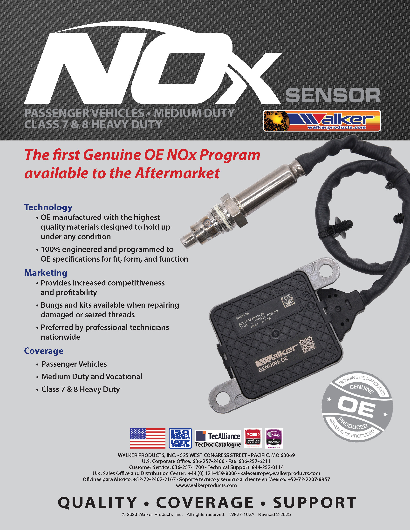 NOx Sensors - Walker Products
