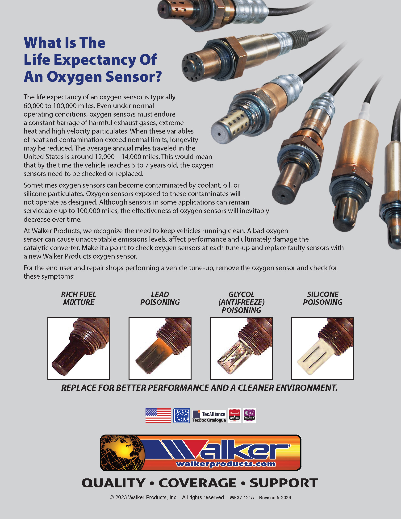 Automotive Oxygen Sensors (O2), Bung & Plug Kits - Walker Products